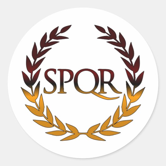 SPQR RONDE STICKER (Voorkant)