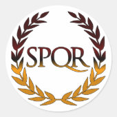 SPQR RONDE STICKER (Voorkant)