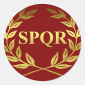 SPQR RONDE STICKER (Voorkant)
