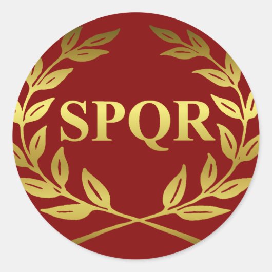 SPQR RONDE STICKER (Voorkant)