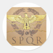 SPQR RONDE STICKER (Voorkant)