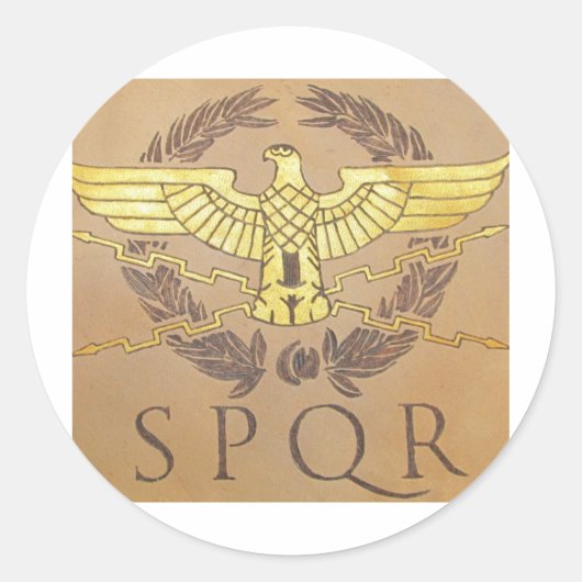 SPQR RONDE STICKER (Voorkant)