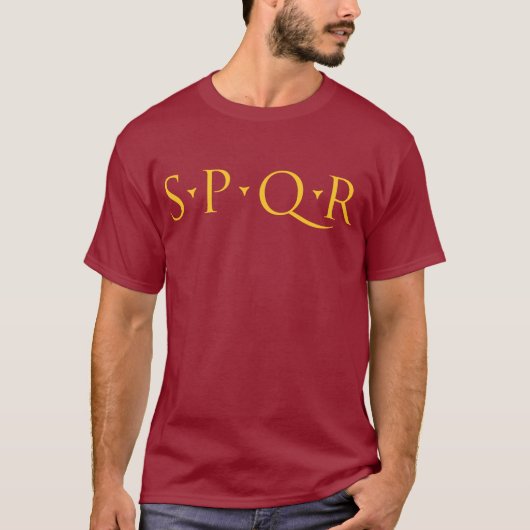 SPQR-Shirt voor en achter Logo T-shirt (Voorkant)