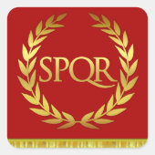 SPQR Square Roman Sticker (Voorkant)