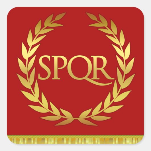 SPQR Square Roman Sticker (Voorkant)