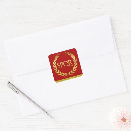 SPQR Square Roman Sticker (Envelop)