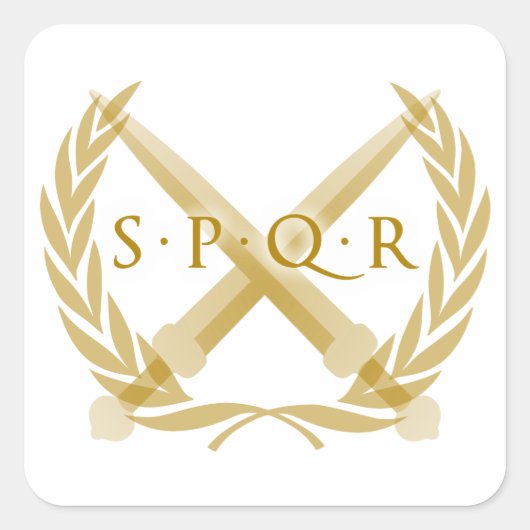 SPQR-symbool Vierkante Sticker (Voorkant)