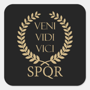 SPQR: Veni, Vidi, Vici Vierkante Sticker