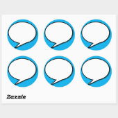 spraak-bubble-arrow-ellipse-vorm ronde sticker (Vel)