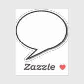 spraak-bubble-arrow-ellipse-vorm sticker (Vel)