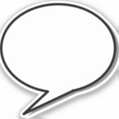 spraak-bubble-arrow-ellipse-vorm sticker (Voorkant)