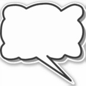 spraak-bubble-cloud-arrow-sign sticker (Voorkant)