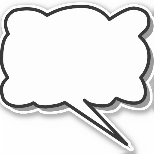 spraak-bubble-cloud-arrow-sign sticker (Voorkant)