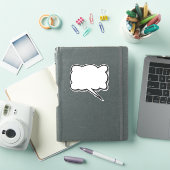 spraak-bubble-cloud-arrow-sign sticker (iPad Cover)