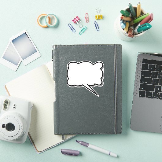 spraak-bubble-cloud-arrow-sign sticker (iPad Cover)