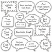 Spraak Bubble Sticker Set (Voorkant)