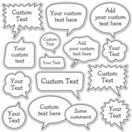 Spraak Bubble Sticker Set