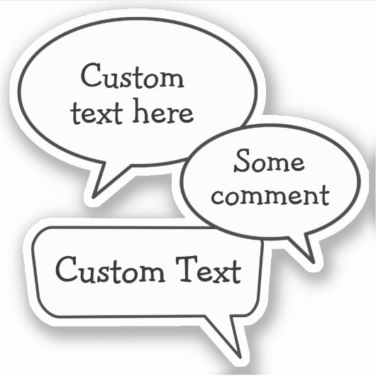 Spraak Bubble Stickers (Voorkant)