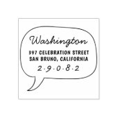 Spraak Bubble Tekening Familienaam Retouradres Rubberstempel (Afrduk)