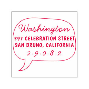 Spraak Bubble Tekening Familienaam Retouradres Zelfinktende Stempel