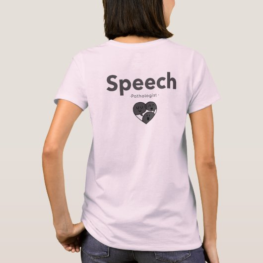 Spraak Conversatie hart T-shirt (Achterkant)