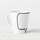 spraak-doos-rechthoek-vorm-bericht latte mok (Linkerhoek)