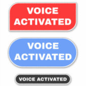 Spraak geactiveerd sticker (Voorkant)