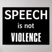 Spraak is geen geweld poster (Voorkant)