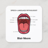Spraak-taal patholoog SLP Vierkante Visitekaartje (Voorkant)