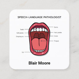 Spraak-taal patholoog SLP Vierkante Visitekaartje