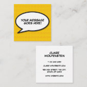 Spraakballon Bericht Pret Retro Stripboek Vierkante Visitekaartje