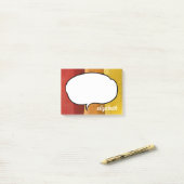 Spraakballon Gepersonaliseerde Naam Post-it® Notes (Op bureau)
