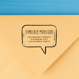 Spraakballon Naam & Adres Rubberstempel