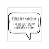 Spraakballon Naam & Adres Rubberstempel (Afrduk)