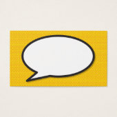 Spraakballon Pret Retro Stripboek Visitekaartjes (Voorkant)