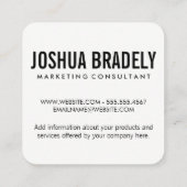 Spraakballon / Stippenpatroon Vierkante Visitekaartje (Achterkant)