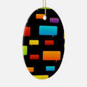 spraakballonachtergrond keramisch ornament (Rechts)