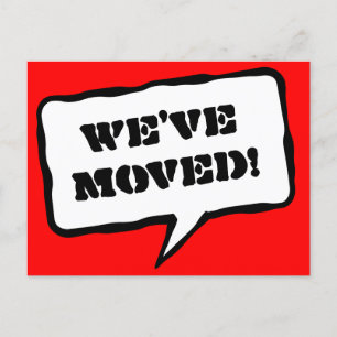 Spraakbel bewegende briefkaarten voor nieuw huis