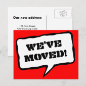 Spraakbel bewegende briefkaarten voor nieuw huis (Voorkant / Achterkant)