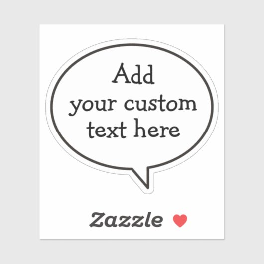 Spraakbel Sticker (Vel)