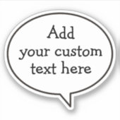 Spraakbel Sticker (Voorkant)