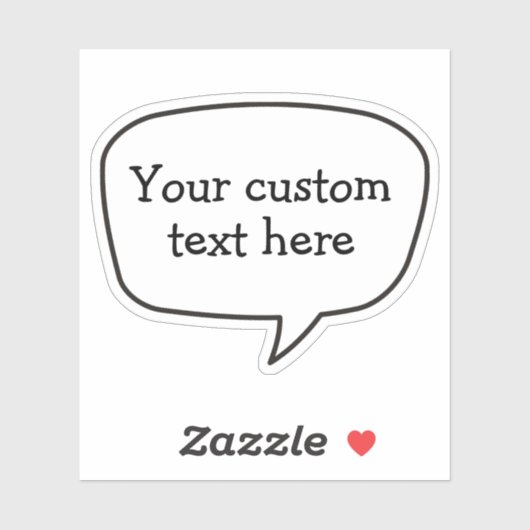 Spraakbel Sticker (Vel)