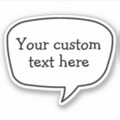 Spraakbel Sticker (Voorkant)