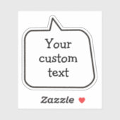 Spraakbel Sticker (Vel)