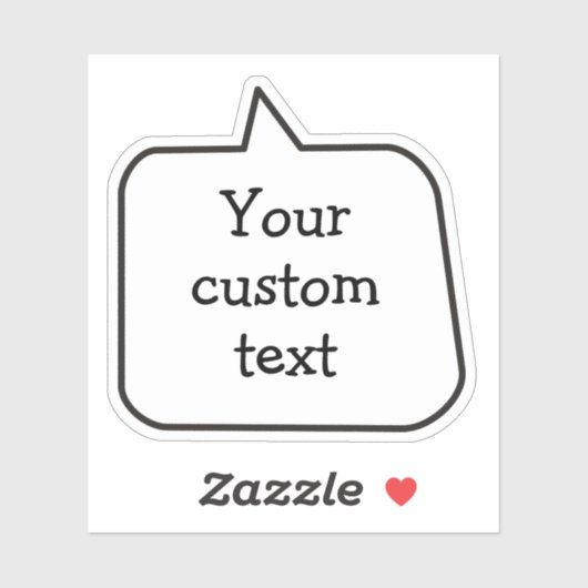 Spraakbel Sticker (Vel)