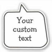 Spraakbel Sticker (Voorkant)