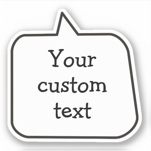 Spraakbel Sticker (Voorkant)