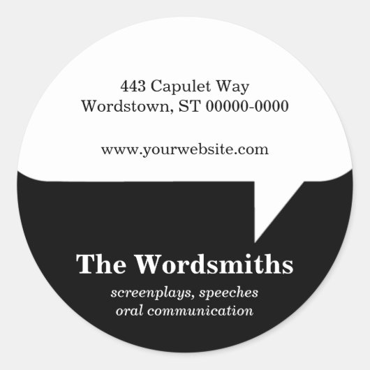 Spraakbel Sticker (Voorkant)