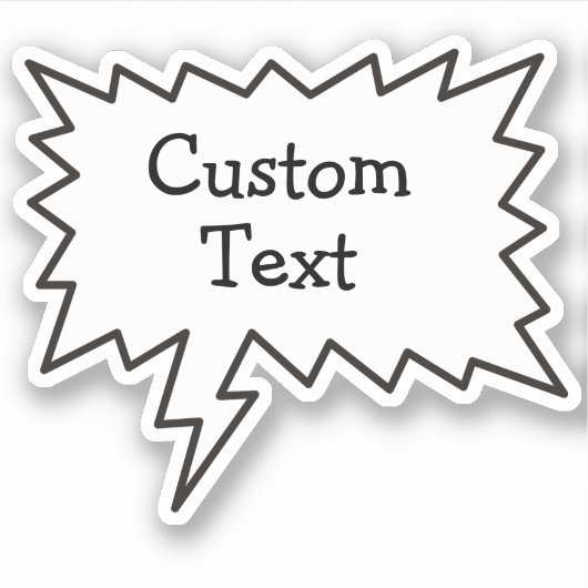 Spraakbel Sticker (Voorkant)