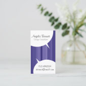 Spraakbellen Violet Visitekaartje (Staand voorkant)